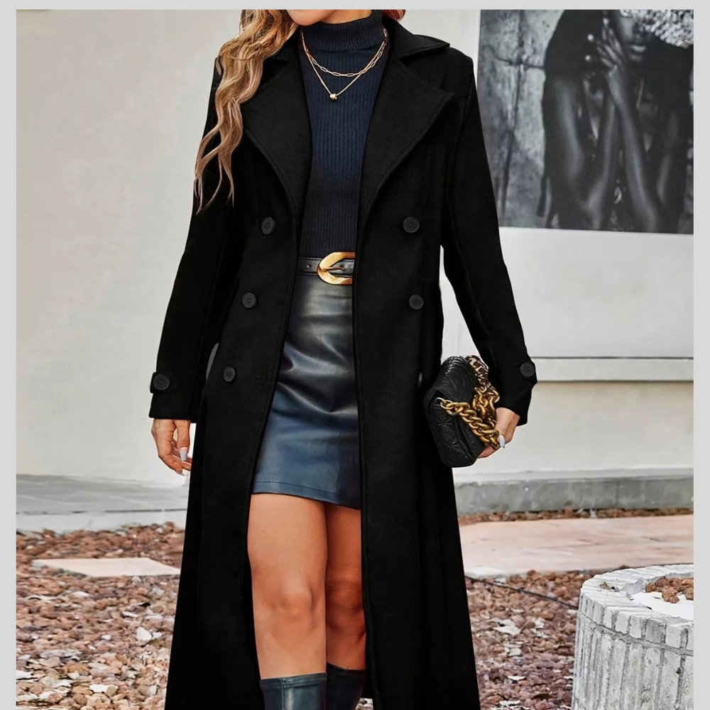 Double-Breasted Longline Coat