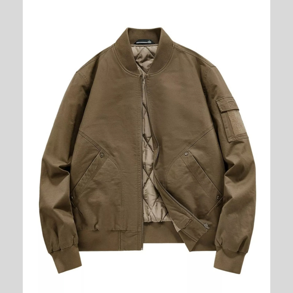 Men's Plus Size Zip Up Long Sleeve Jacket