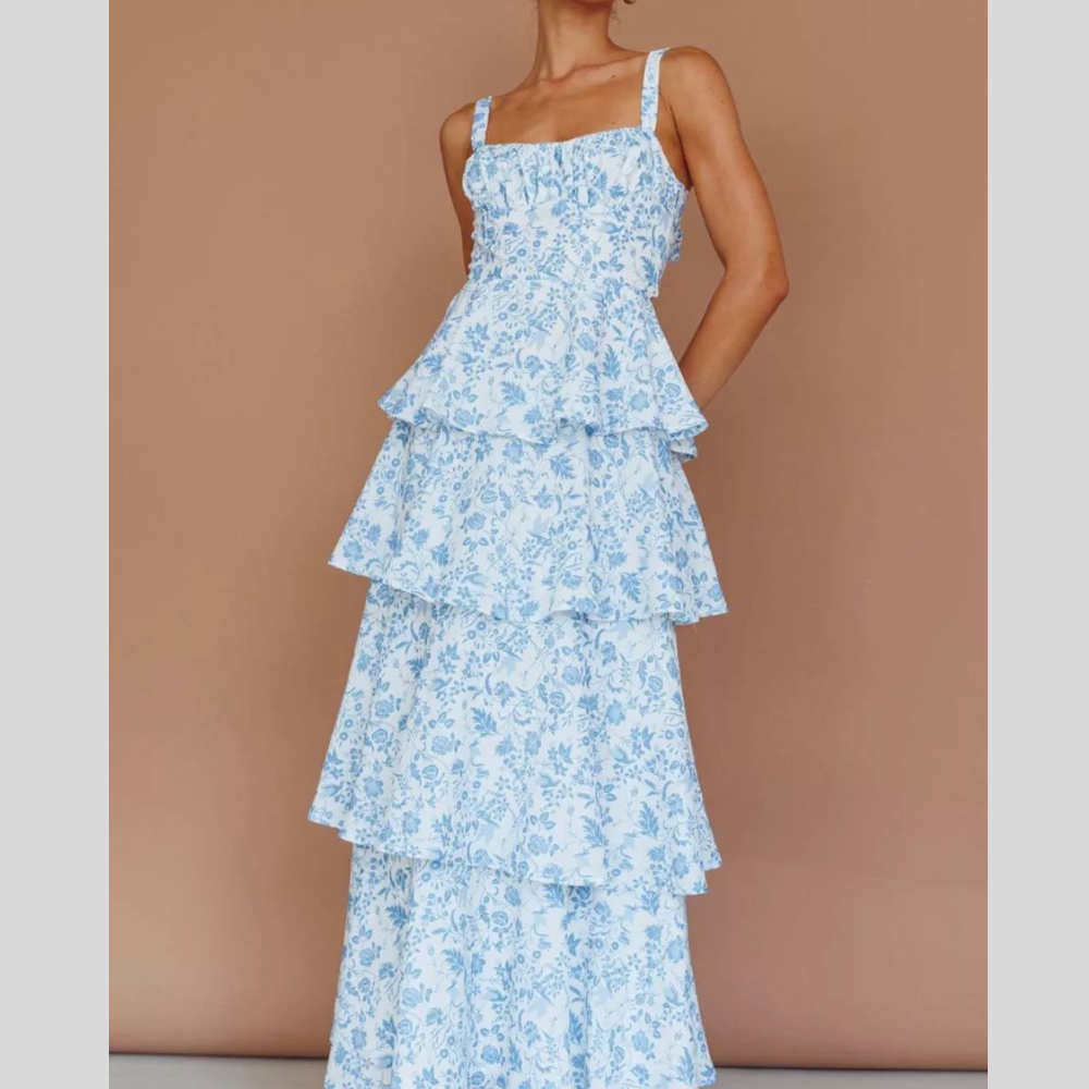 Floral Layered Maxi Dress