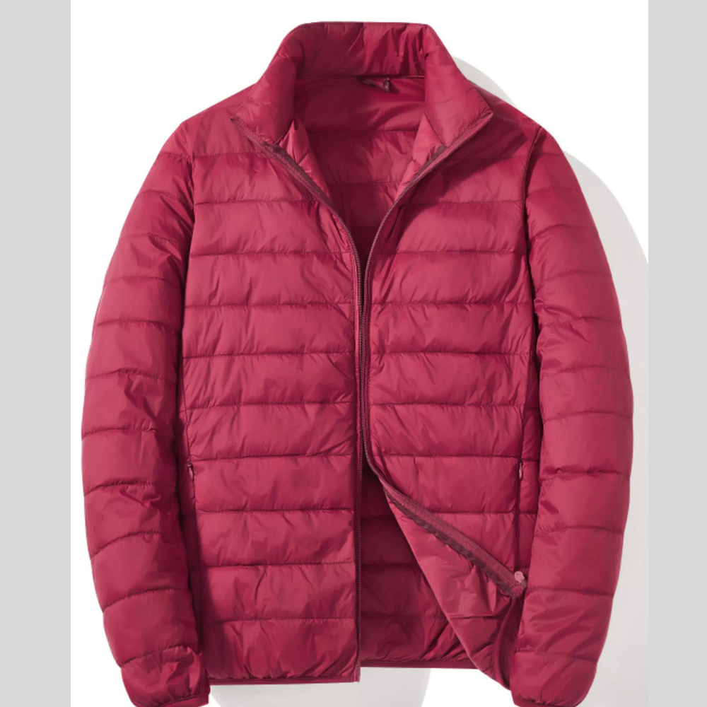 Men's Relaxed Fit Zip-Up Puffer Coat