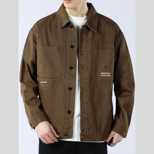 Men's Full Size Button Up Long Sleeve Shacket Plus Size