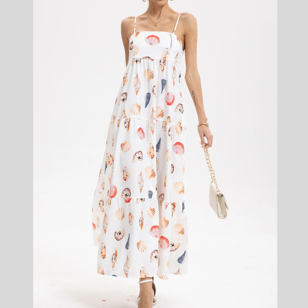 Printed Square Neck Cami Maxi Dress