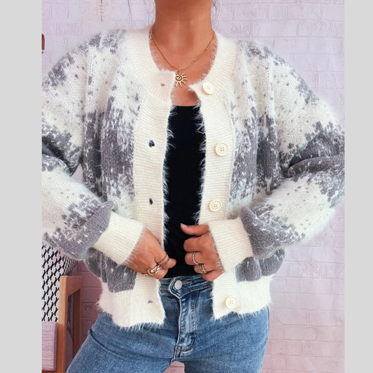 Ribbed Hem Button Up Cardigan