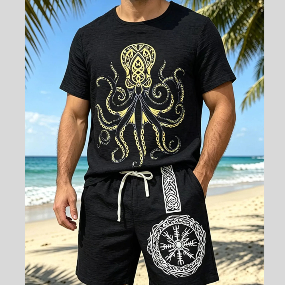Men's Lightweight T-Shirt and Shorts Co-Ord Set