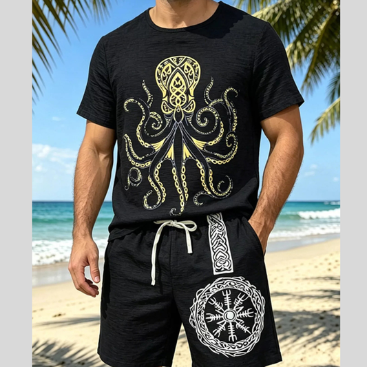 Men's Lightweight T-Shirt and Shorts Co-Ord Set