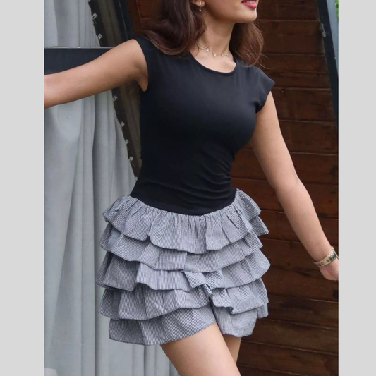 Ruffle Layered Mini Dress