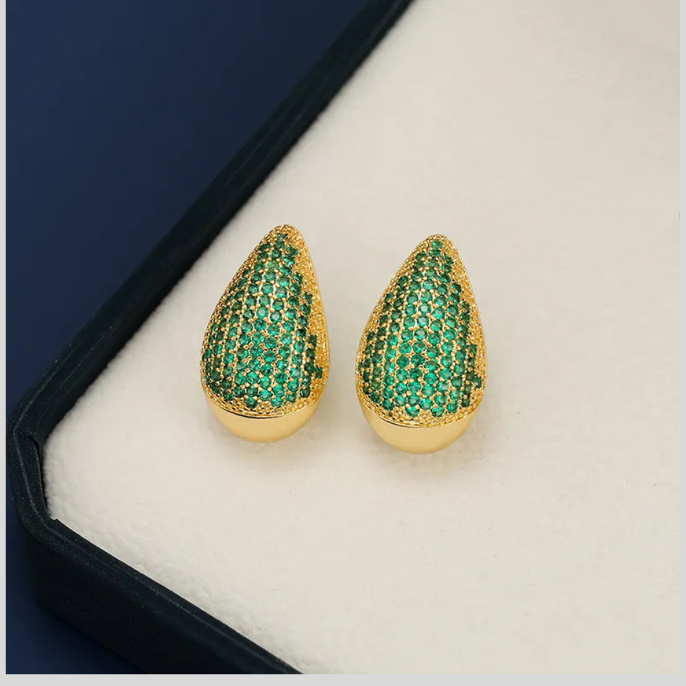 18K Gold-Plated Zircon Teardrop Earring