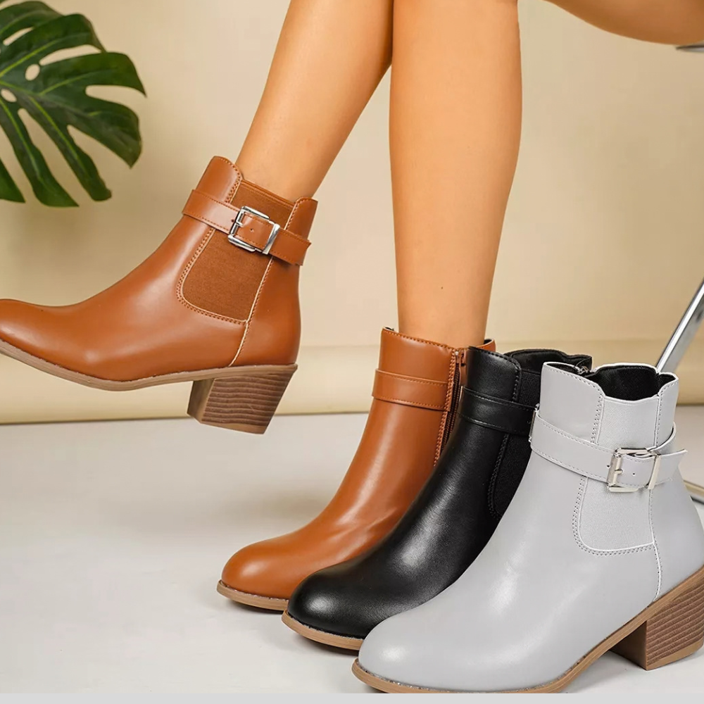 Women’s Point Toe Block Heel Boots