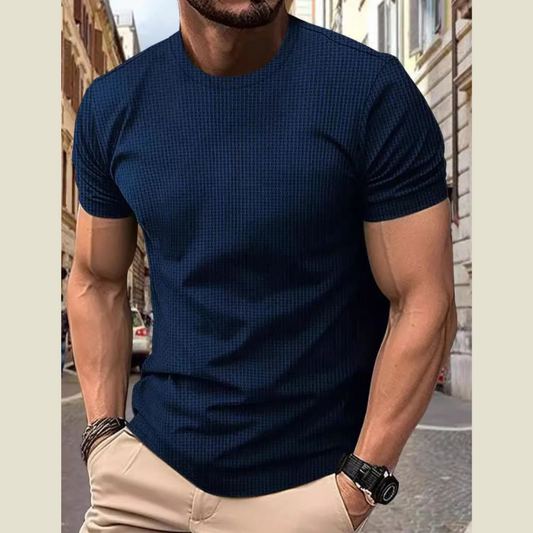 Men’s Relaxed Fit Round Neck Short Sleeve Tee-Plus Size