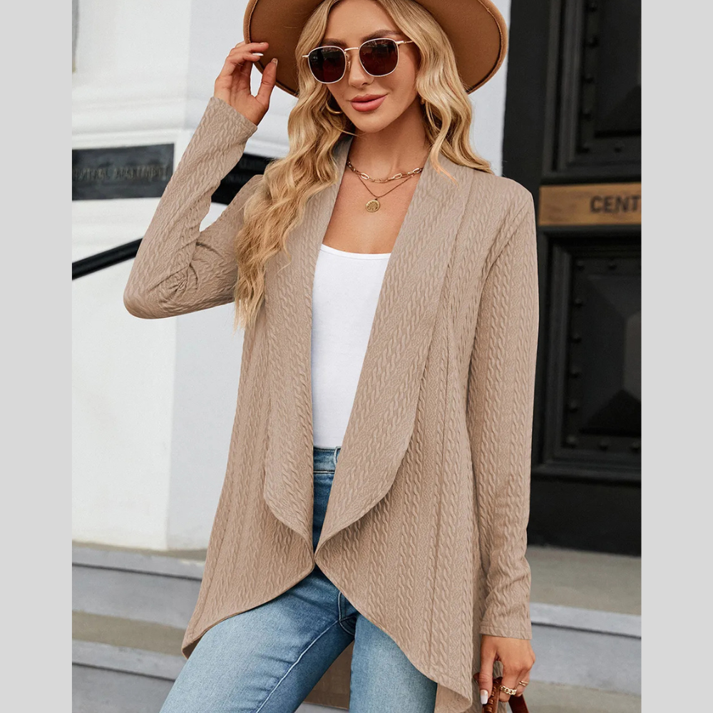 Casual Open Front Long Sleeve Cardigan