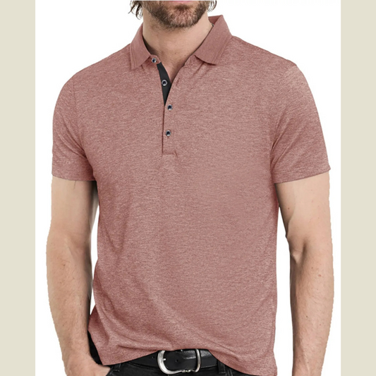 Men's Classic Heathered Short Sleeve Polo Shirt