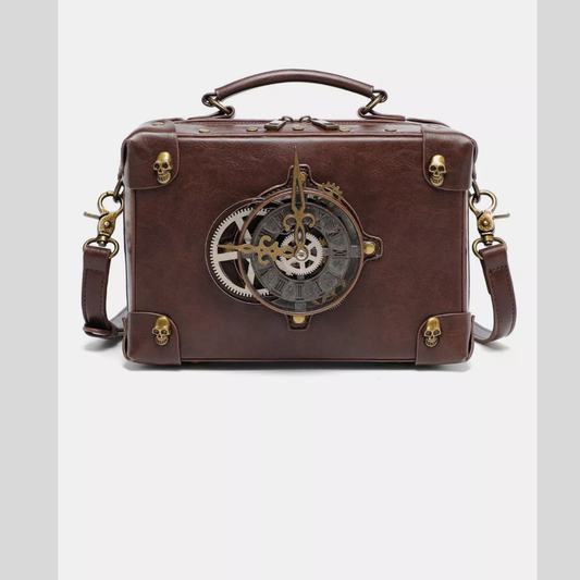 Steampunk Clockwork Design Crossbody Bag