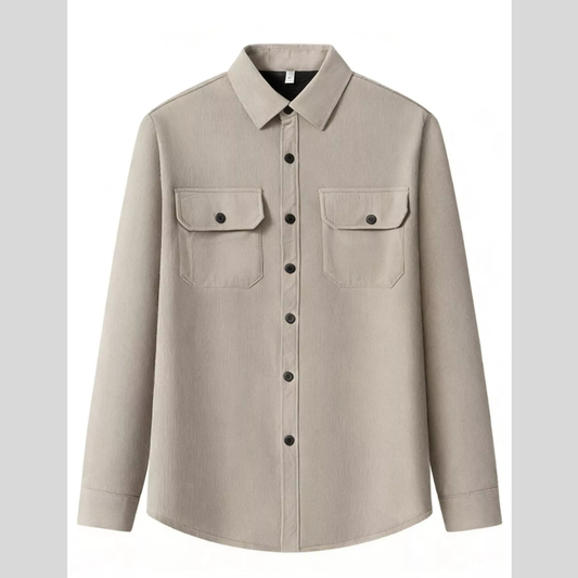 Men's Plus Size Button Up Long Sleeve Shirt