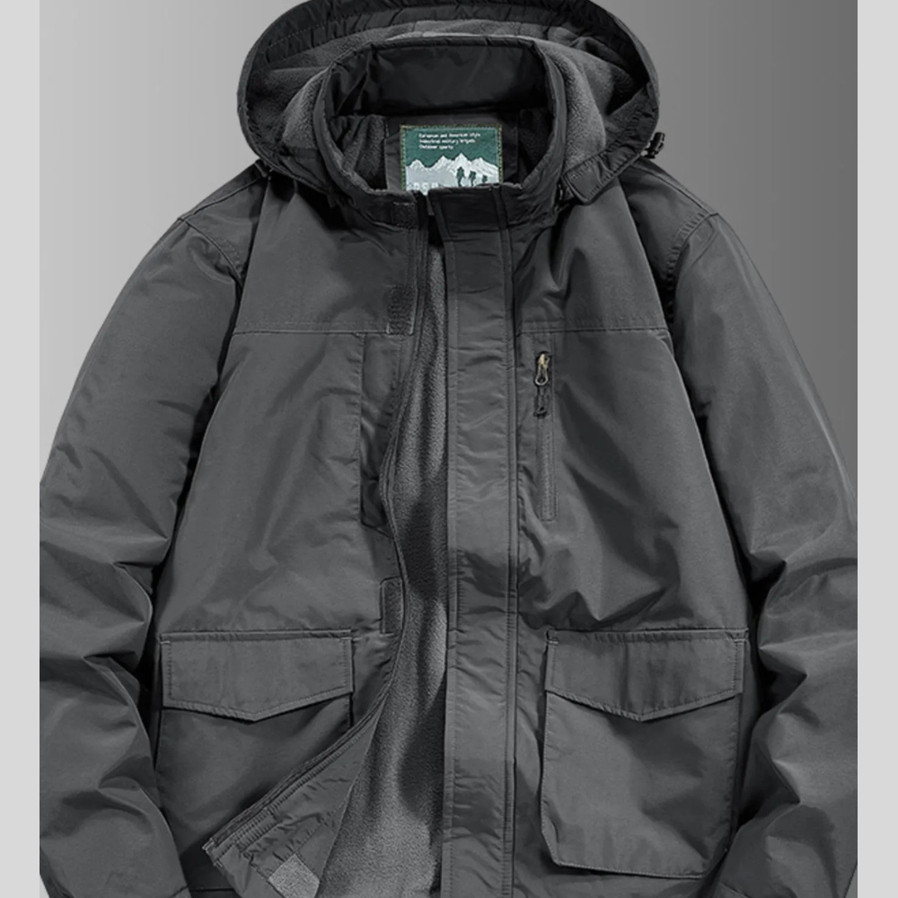 Men's Plus Size Waterproof Hooded Outdoor Jacket