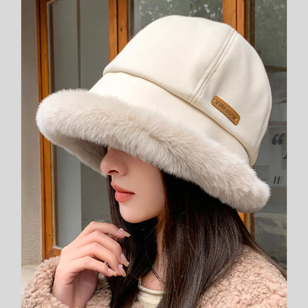 Fuzzy Trim Bucket Hat