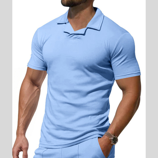 Men's Full Size Casual Short Sleeve Polo Plus Size