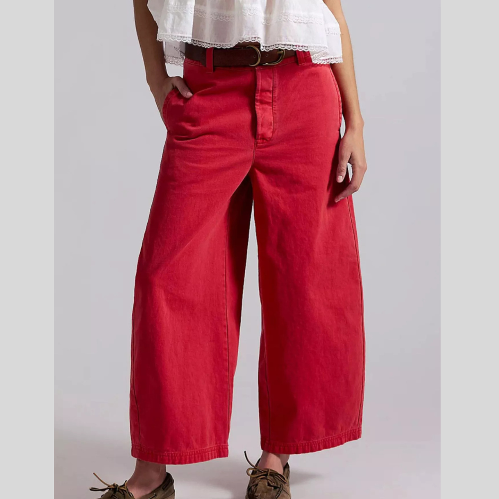 Wide-Leg Cropped Jeans