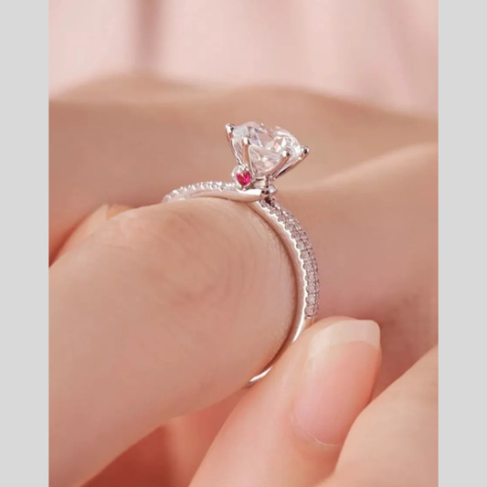 1 Carat 925 Sterling Silver Moissanite Ring