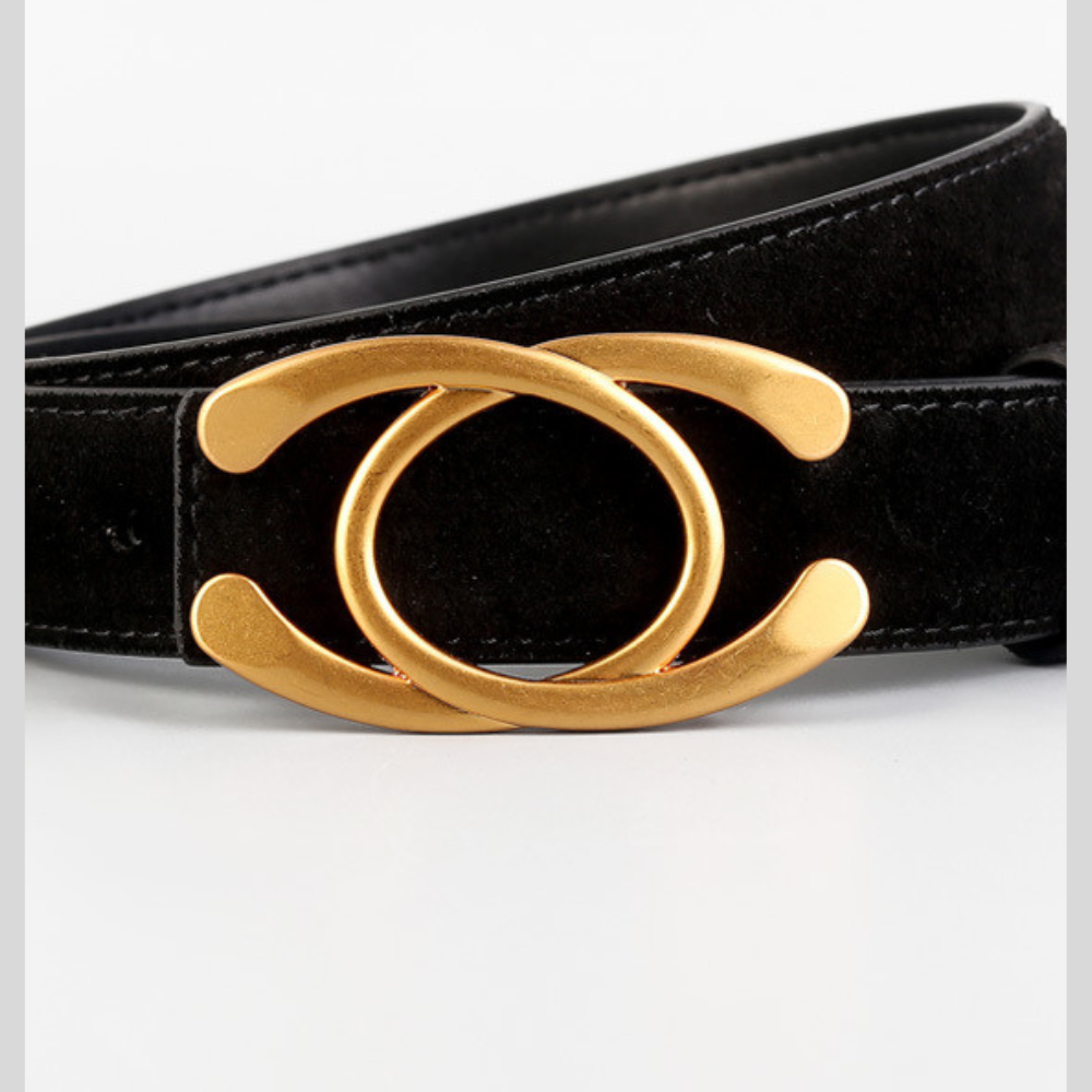 Elegant Gold Buckle Fashion Belt