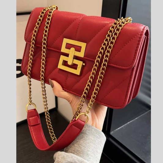 Quilted Flap Chain Crossbody Bag