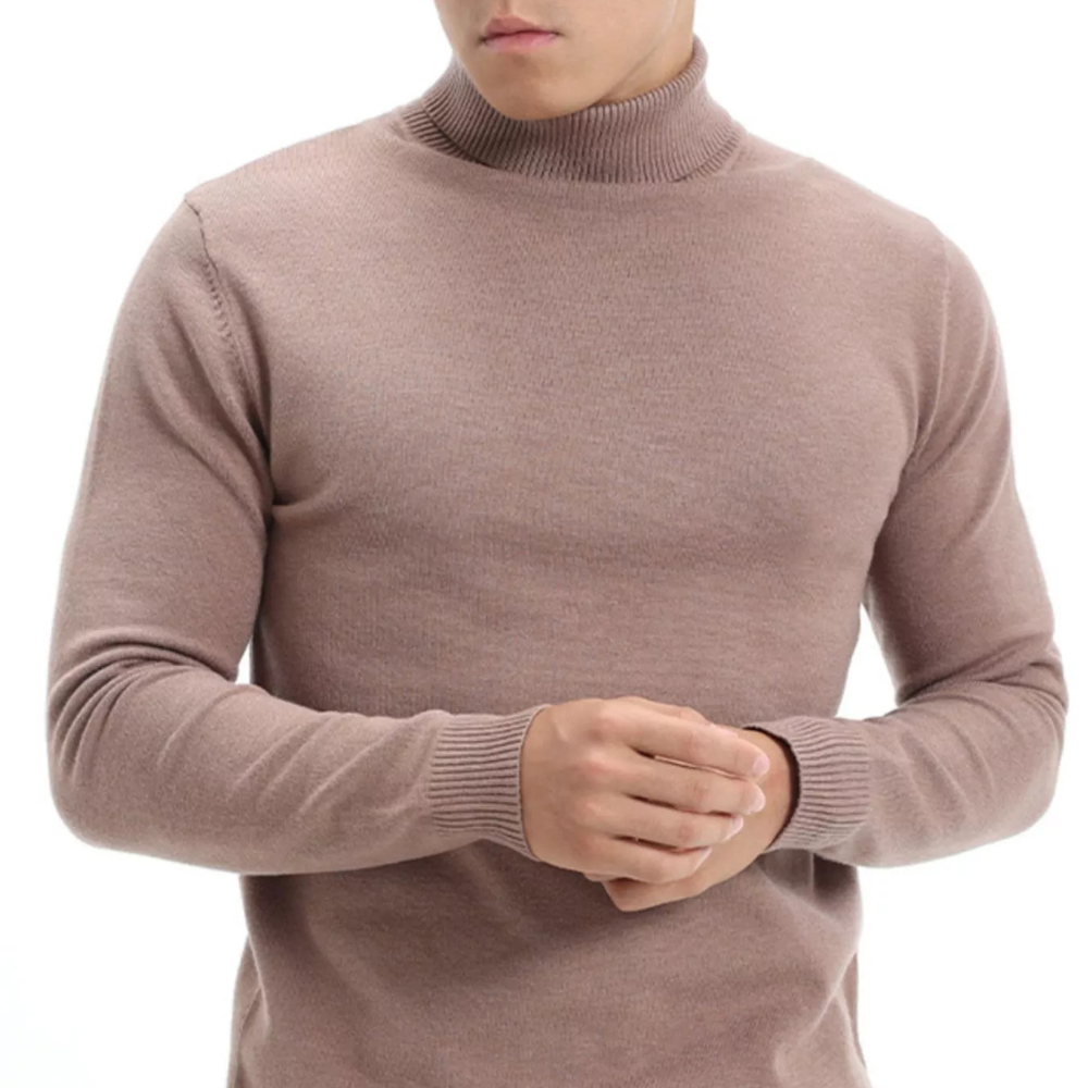 Men's Plus Size Slim-Fit Turtleneck Sweater