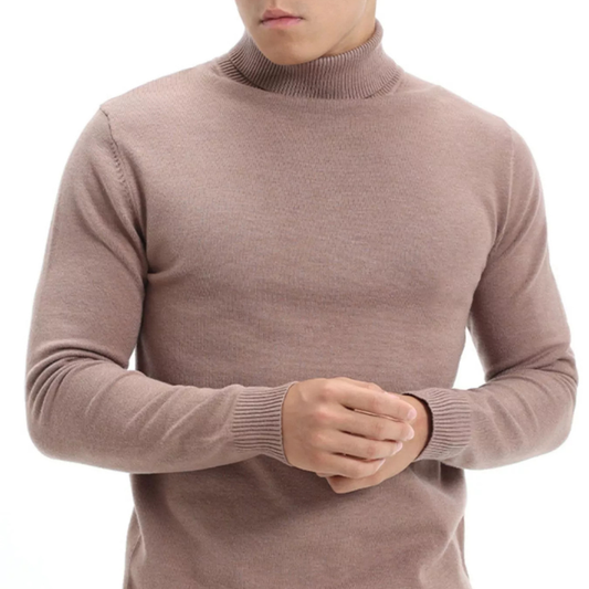 Men's Plus Size Slim-Fit Turtleneck Sweater
