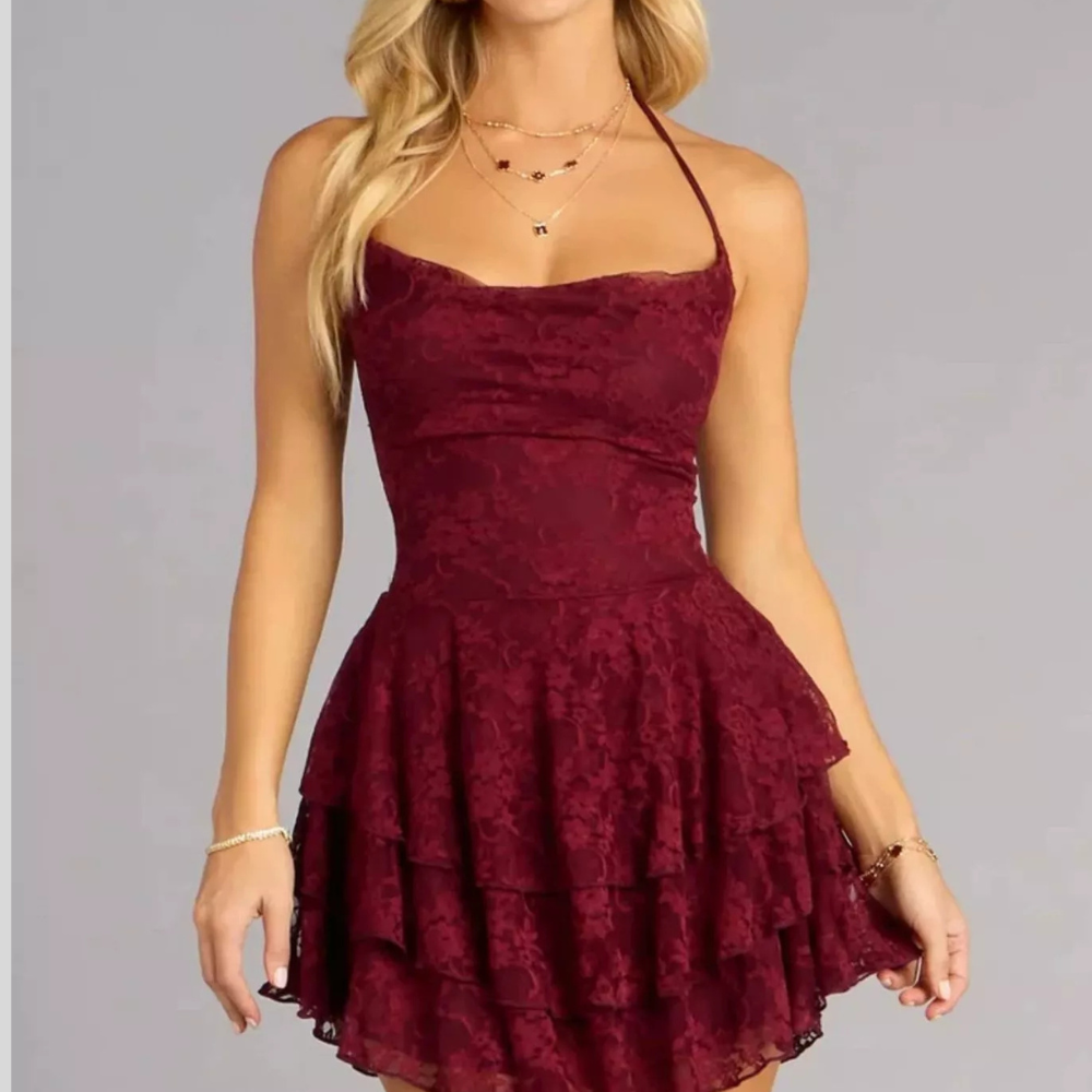 Comfortable Halter Neck Mini Dress