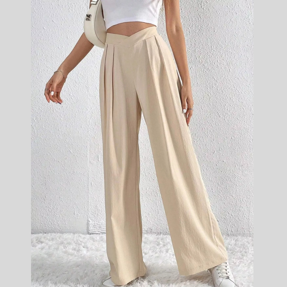 Pleated Wide Leg Pants