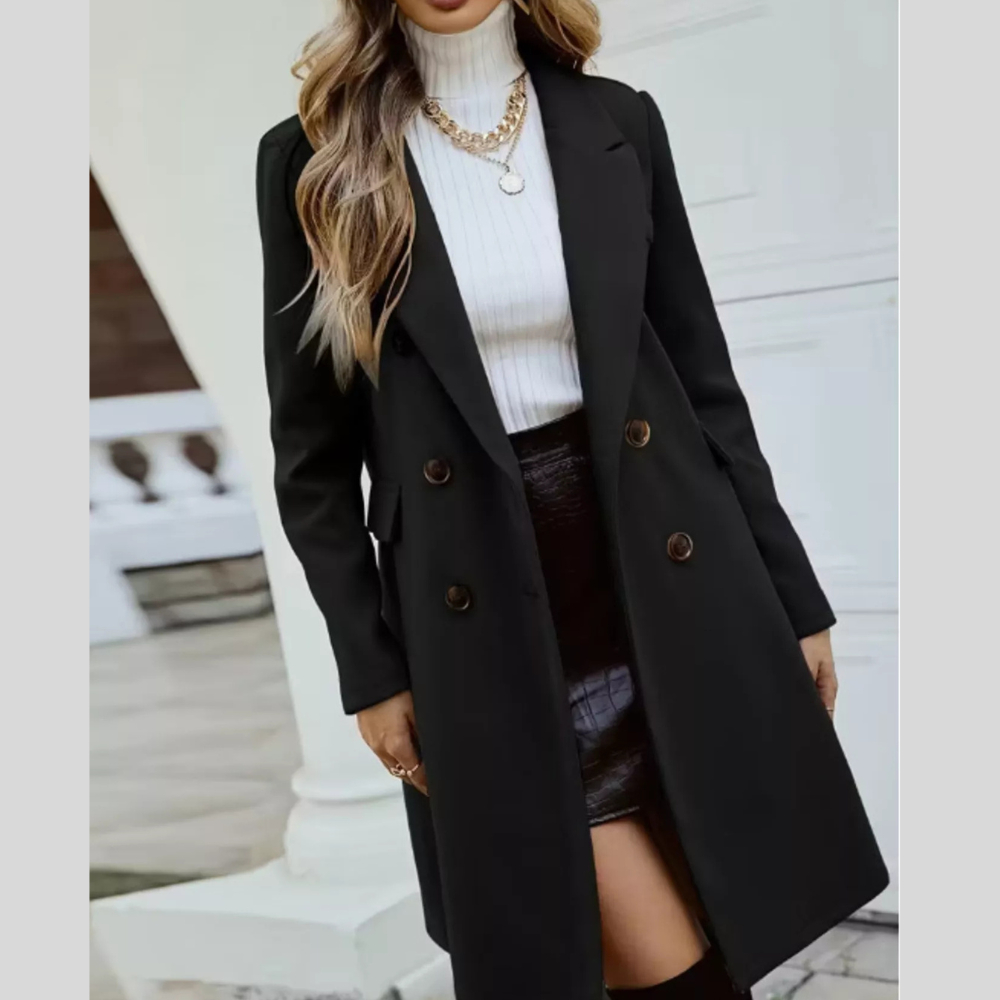 Double-Breasted Longline Coat