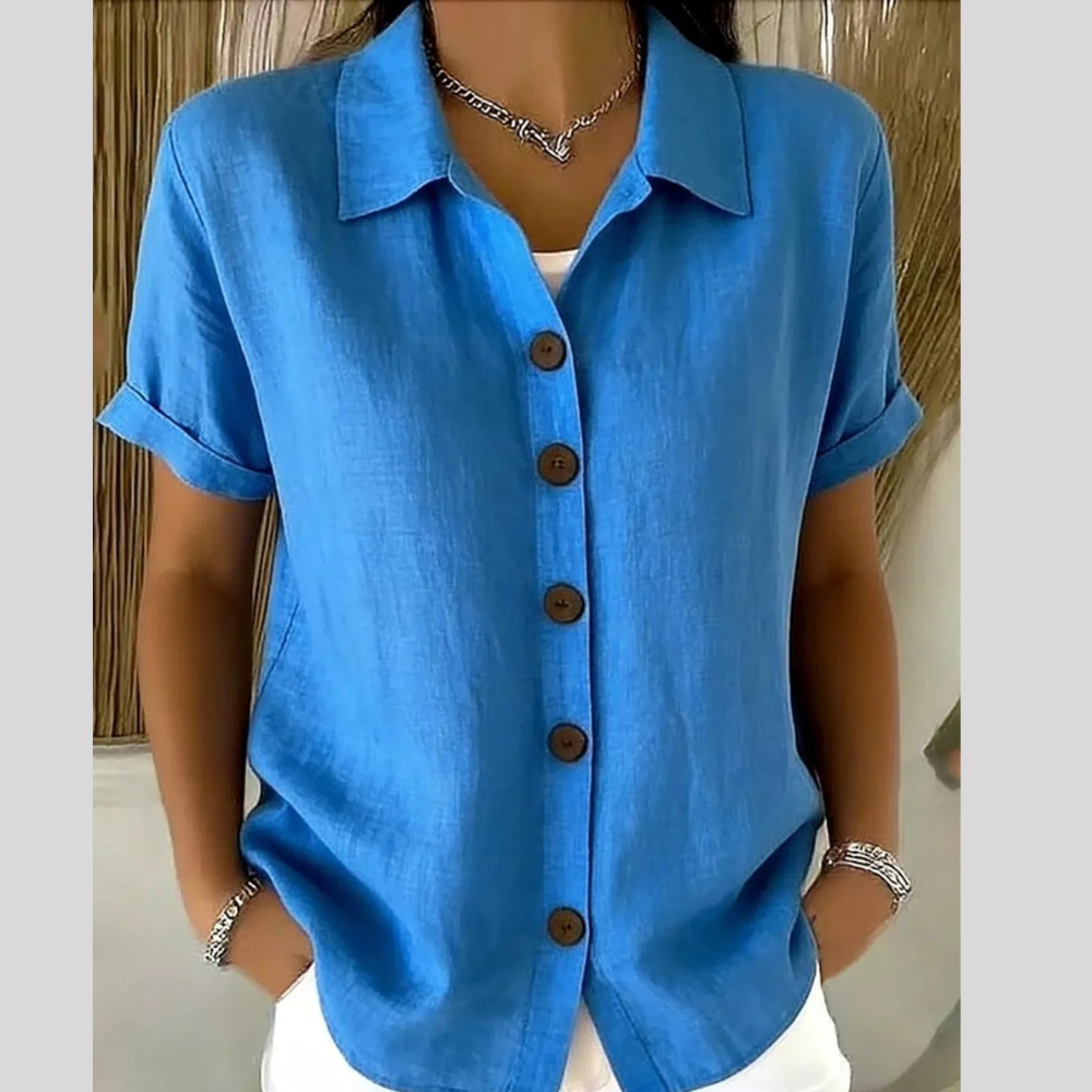 Women's Casual Button Front Summer Shirt