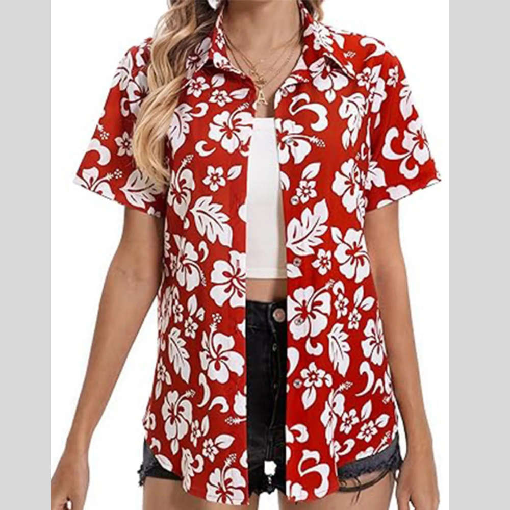 Plant Print Short Sleeve Shirt