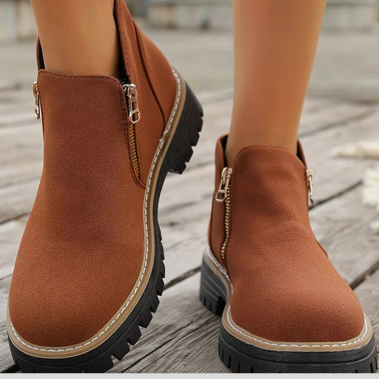 Modern Side Zipper Boots for Women