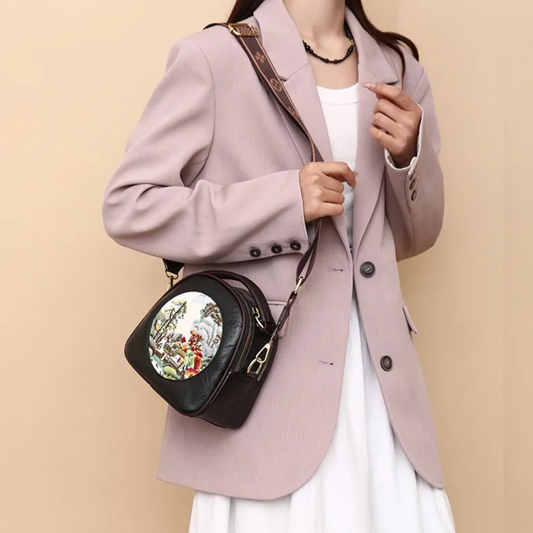 Shoulder Vintage Embroidery Thread Mother Bag