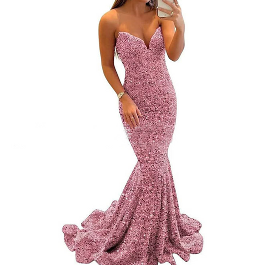 Glamorous Sequin Formal Evening Gown – Long Sexy Prom Dress for Women