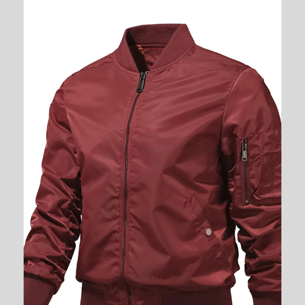 Men's Full Size Lightweight Zip-Up Outerwear
