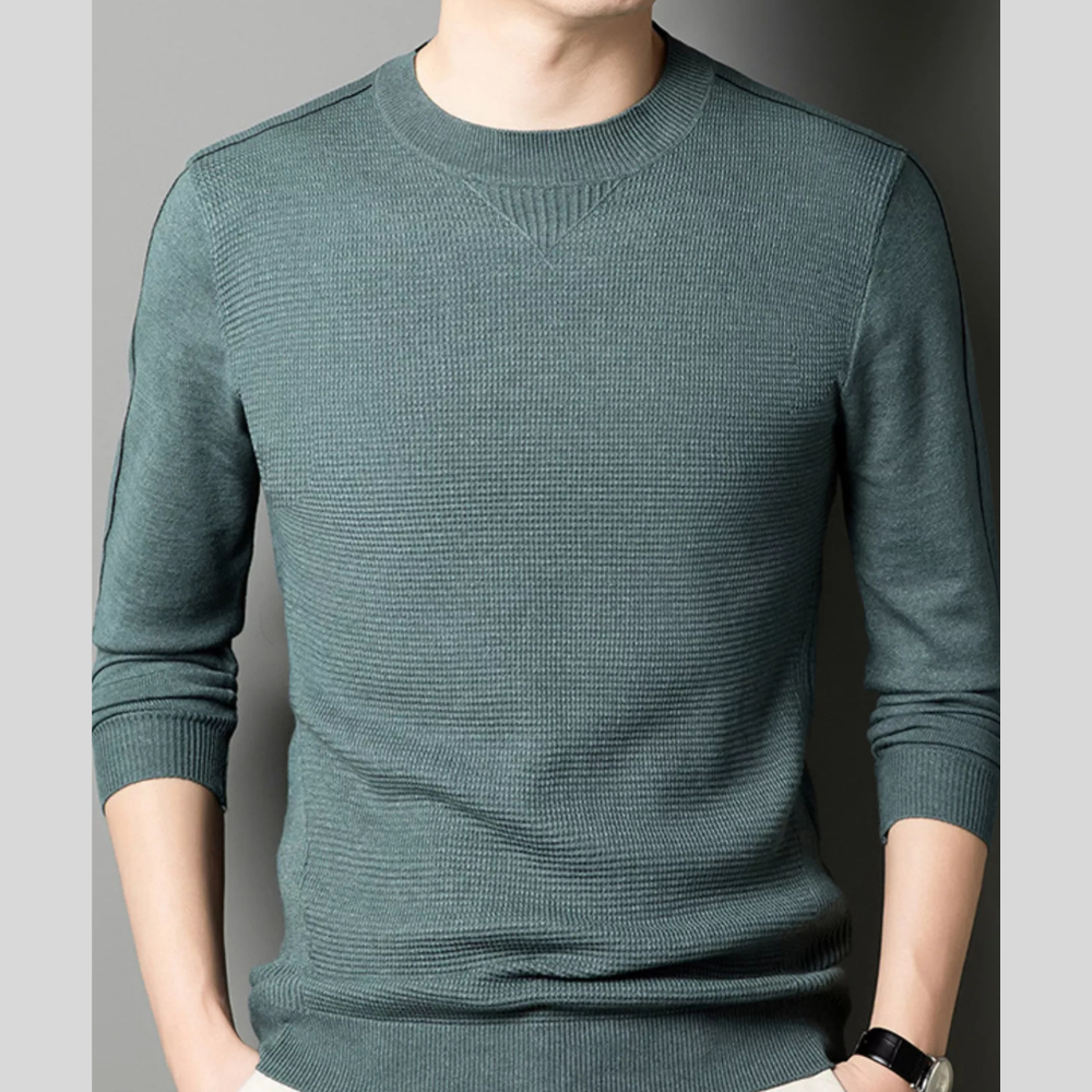 Men's Plus Size Textured Slim Fit Knit Top