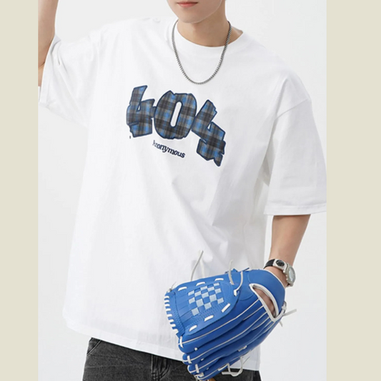 Men's Extended Size Casual Round Neck T-Shirt