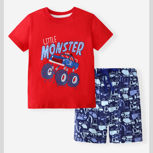 Children's Graphic Short Sleeve Tee and Shorts Set