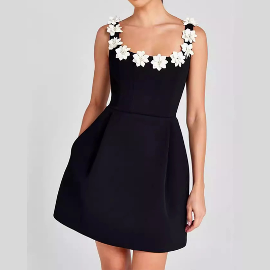 Floral Sleeveless Mini Dress with Pockets