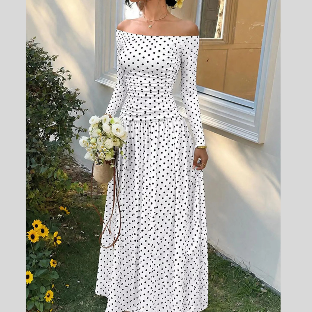 Off-the-Shoulder Maxi Dress