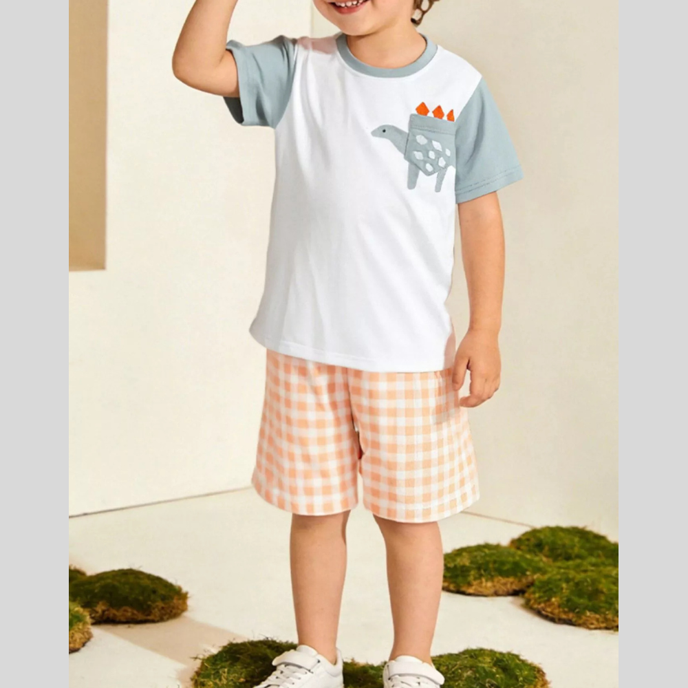 Children's Dinosaur Short Sleeve Tee and Shorts Set
