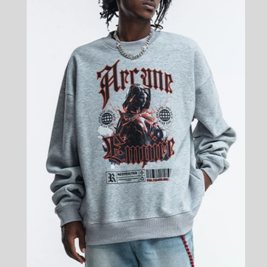 Men's Gothic Graphic Crewneck Sweatshirt
