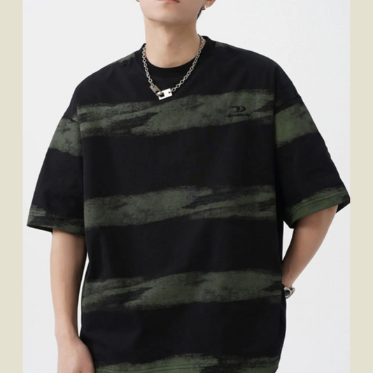 Men's Plus Size Lightweight Striped Tee