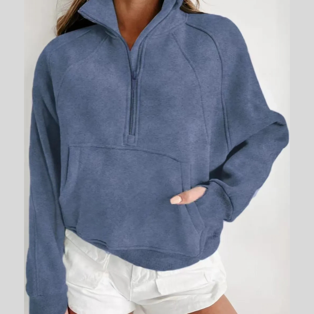 Half Zip Long Sleeve Sweatshirt
