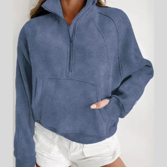 Half Zip Long Sleeve Sweatshirt