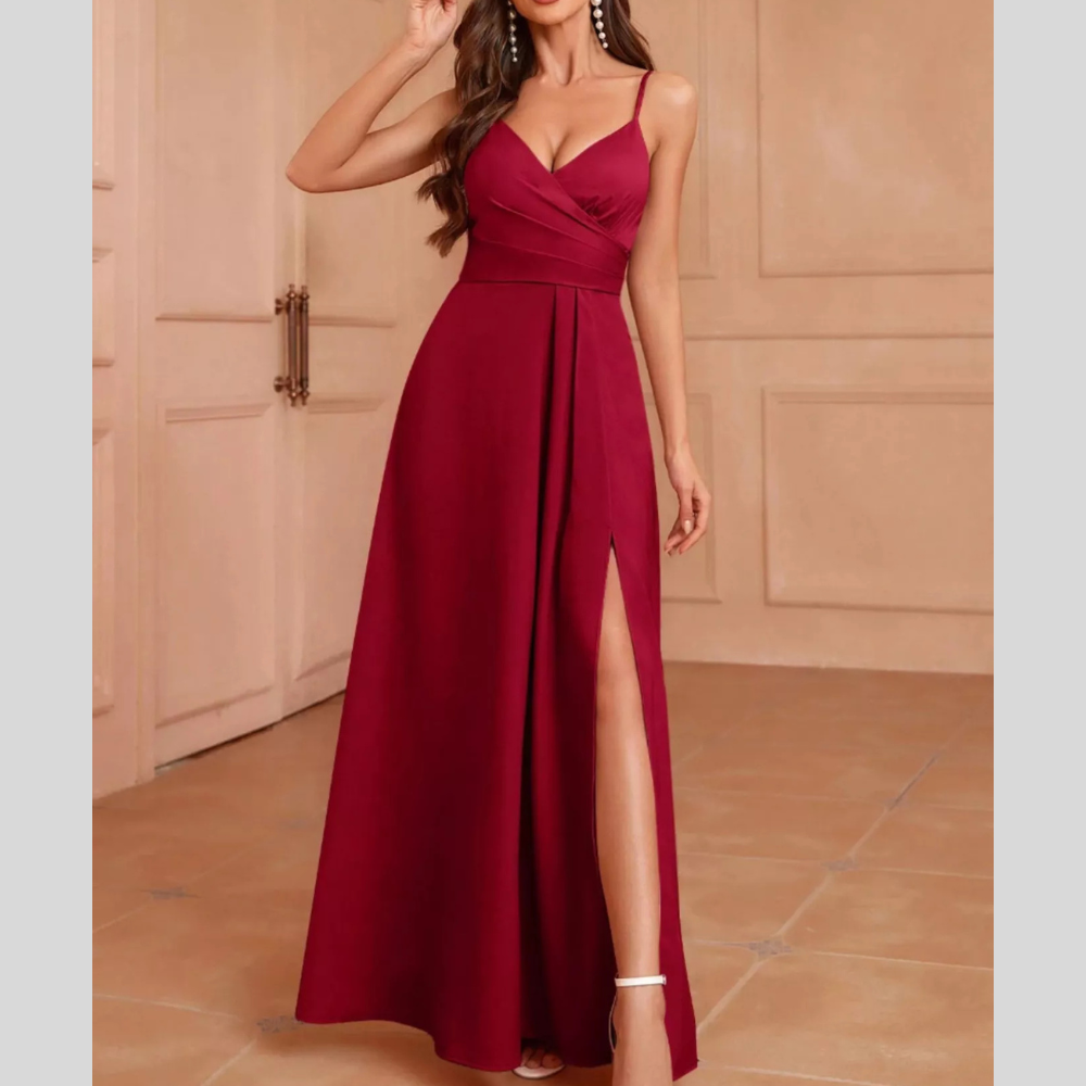 Slit Spaghetti Strap Maxi Dress