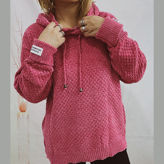 Long Sleeve Hooded Sweater with Drawstring