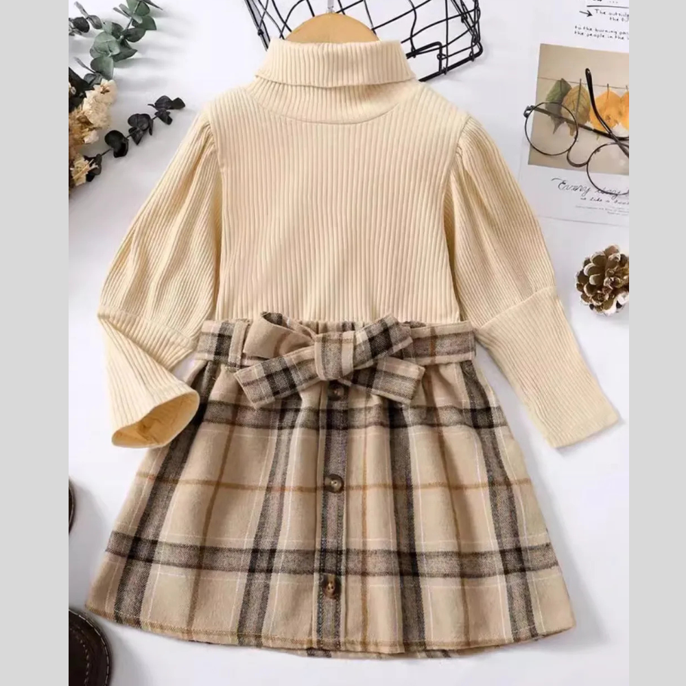 Turtleneck Long Sleeve Top and Skirt Set
