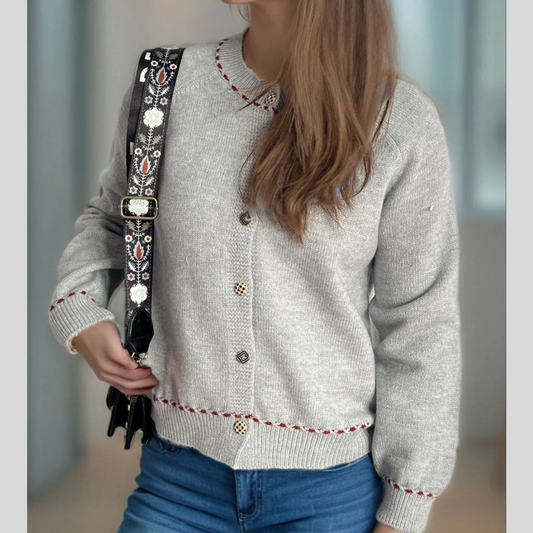 Classic Long Sleeve Button-Up Cardigan