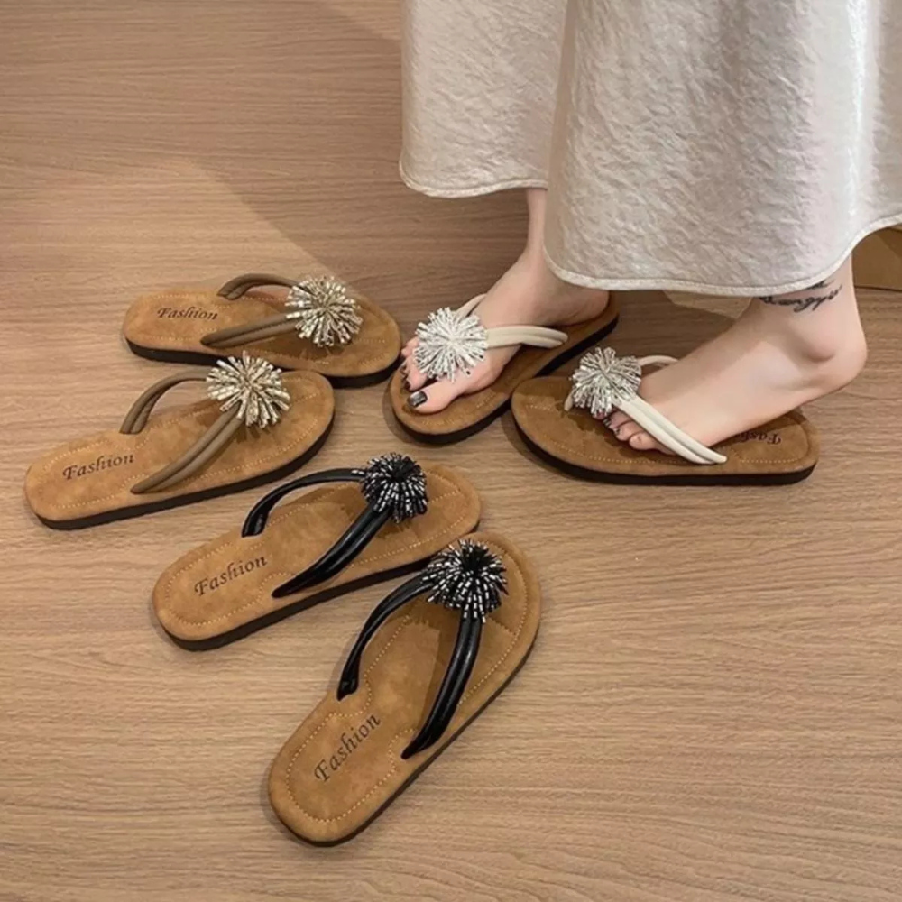 Casual Toe Ring Flat Sandals for Women